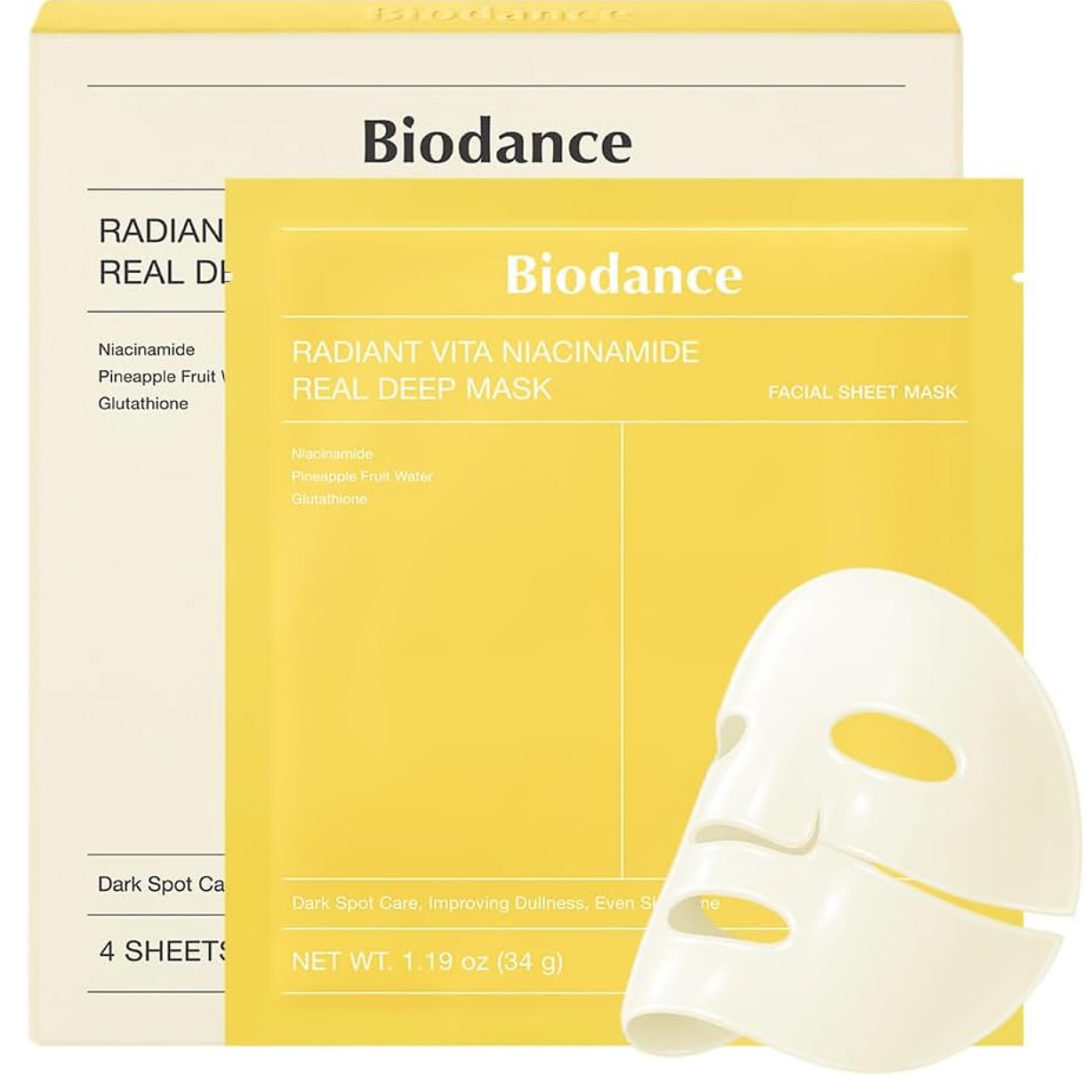 Radiant Vita Niacinamide Real Deep Mask - Biodance